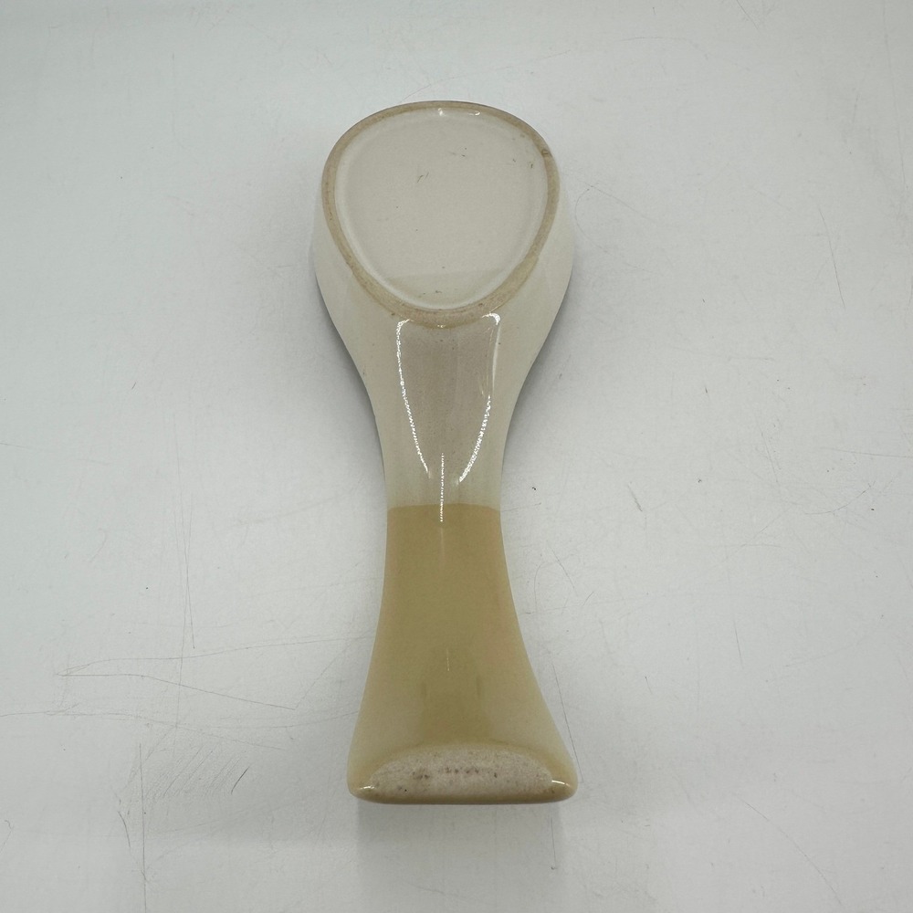 Ceramic Ladybug Spoon Rest Cream and Tan Glossy Kitchen Decor - Picture 5 of 8